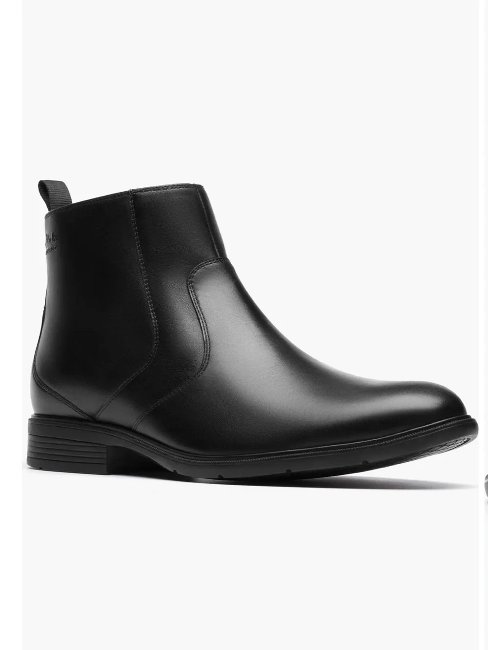 Clarks Men’s Black Leather Steadwell Dress Chukka Boot